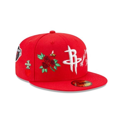 Houston Rockets Gorra | New Era NBA Icon 59fifty Fitted Cap Mexico - Rojos